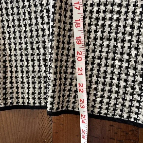 Ming Wang Sleeveless Career Blouse Tan & Black Herringbone Size 0X - Picture 5 of 6